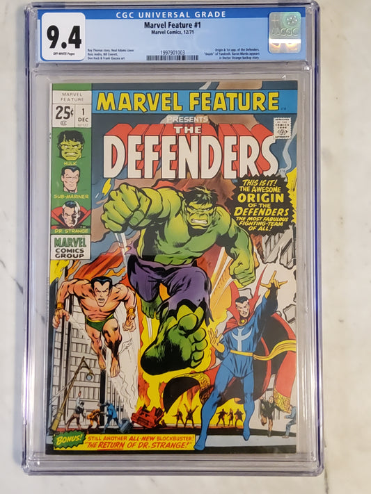 Marvel Feature #1 | CGC 9.4  | Bronze Age | 1st Appearance Of The Defenders