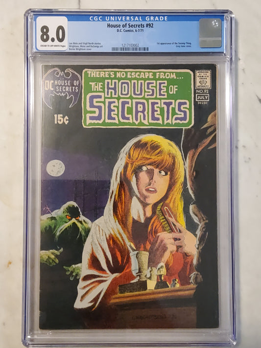 House of Secrets #92 | CGC 8.0  | Bronze Age | 1st Appearance Of The Swamp Thing