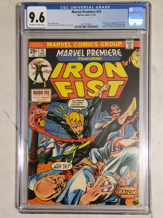 Marvel Premiere #15 | CGC 9.6  | Bronze Age | 1st Appearance Of Iron Fist (Danny Rand)