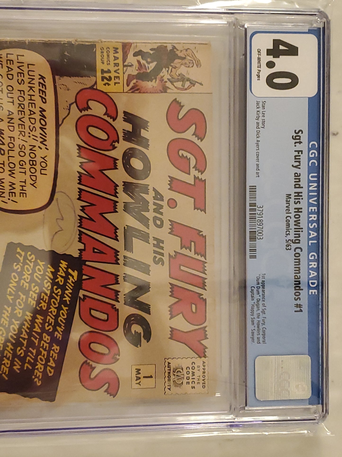 Sgt. Fury & His Howling Commandos #1 | CGC 4.0 | 1st Nick Fury