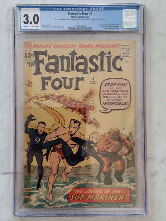 Fantastic Four #4 | CGC 3.0  | Silver Age | 1st Appearance Of The Sub-Mariner