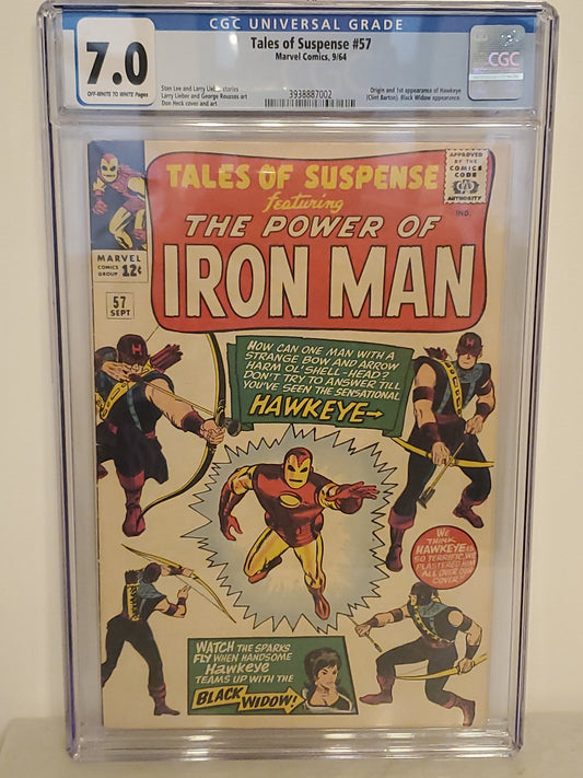 Tales of Suspense #57 | CGC 7.0  | Silver Age | 1st Appearance Of Hawkeye (Clint Barton)