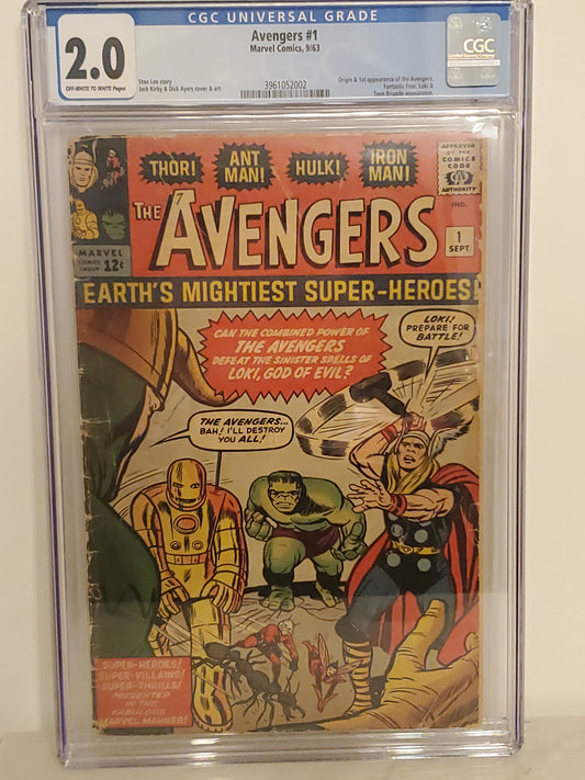 Avengers #1 | CGC 2.0  | Silver Age | 1st Appearance Of The Avengers