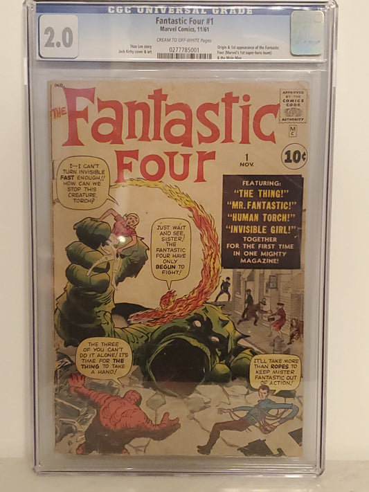 Fantastic Four #1 | CGC 2.0  | Silver Age | 1st Appearance Of The Fantastic Four