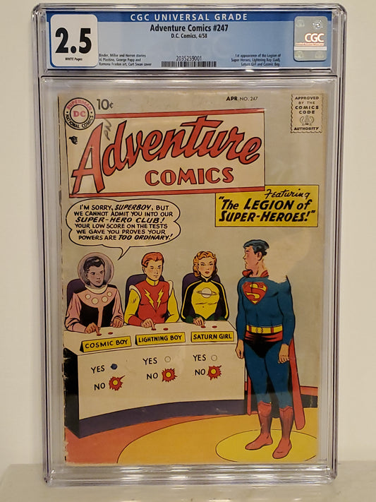 Adventure Comics #247 | CGC 2.5  | Silver Age | 1st Appearance Of The Legion of Super-Heroes