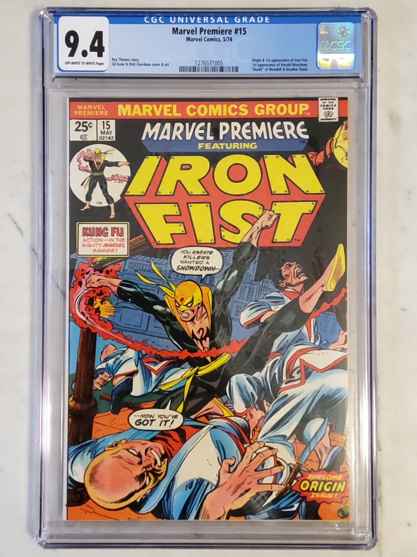 Marvel Premiere #15 | CGC 9.4  | Bronze Age | 1st Appearance Of Iron Fist (Danny Rand)