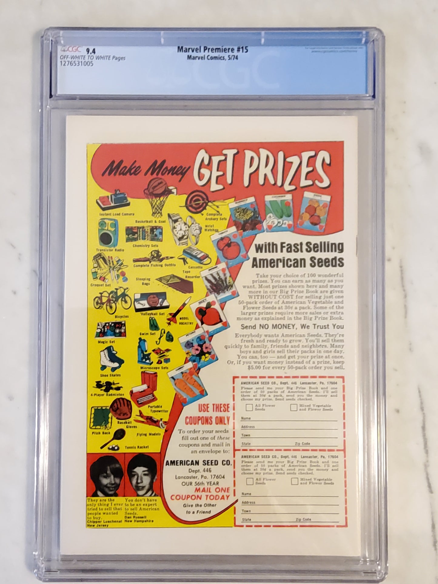 Marvel Premiere #15 | CGC 9.4  | Bronze Age | 1st Appearance Of Iron Fist (Danny Rand)