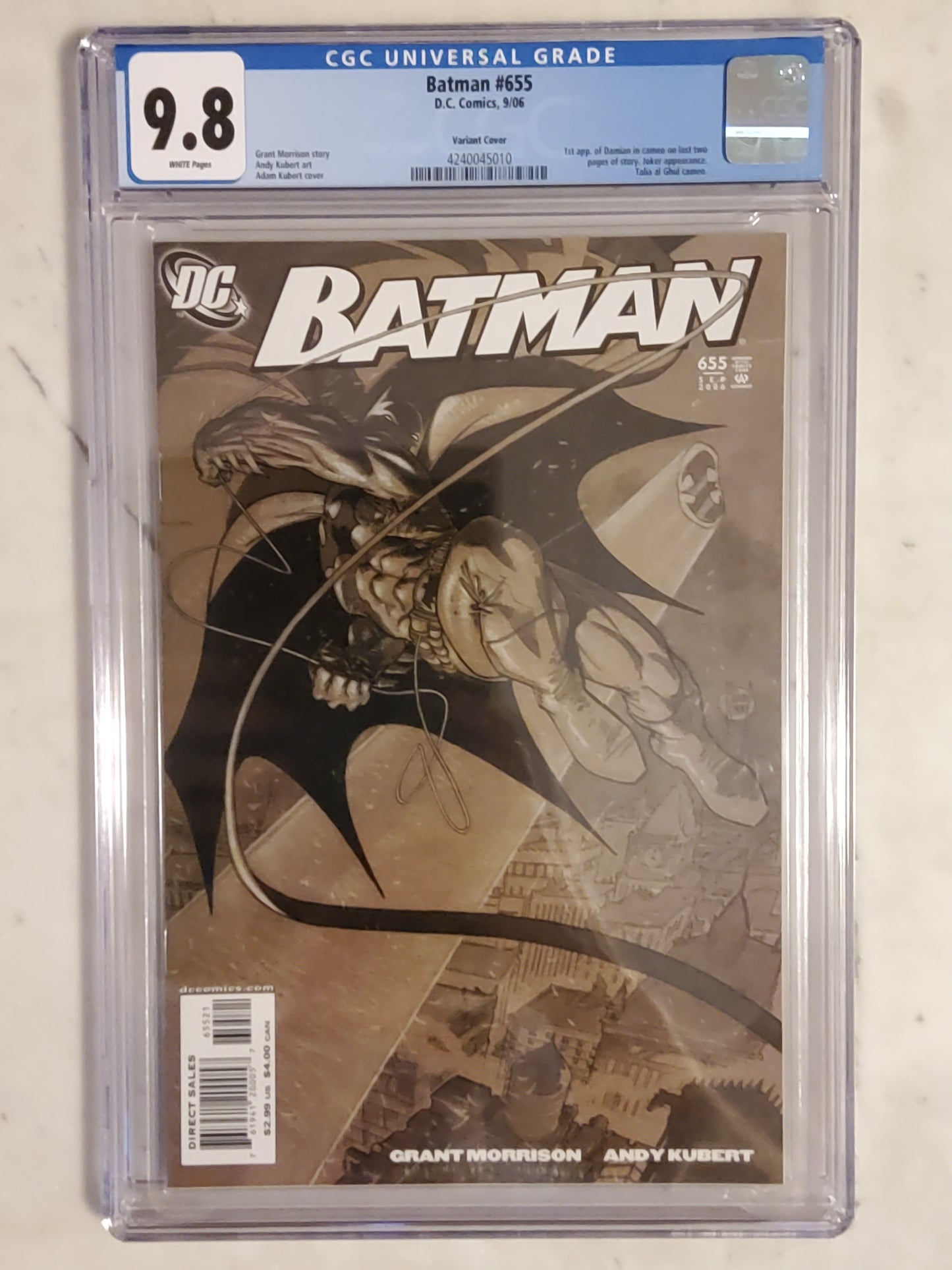 Batman #655 | CGC 9.8  | Modern Age | 1st Appearance Of Damian (Robin) Wayne | 1:10 Adam Kubert Variant