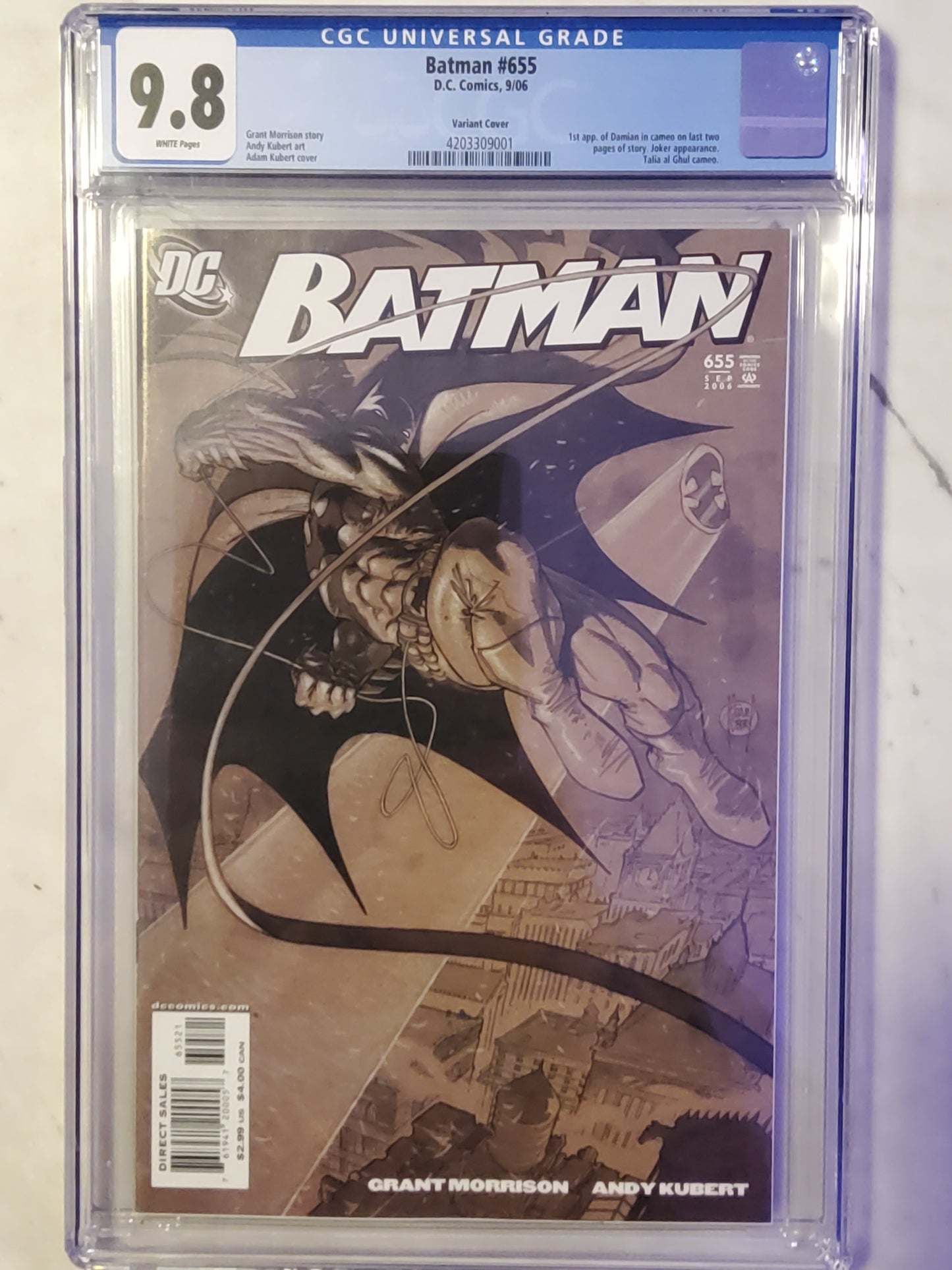 Batman #655 | CGC 9.8  | Modern Age | 1st Appearance Of Damian (Robin) Wayne | 1:10 Adam Kubert Variant