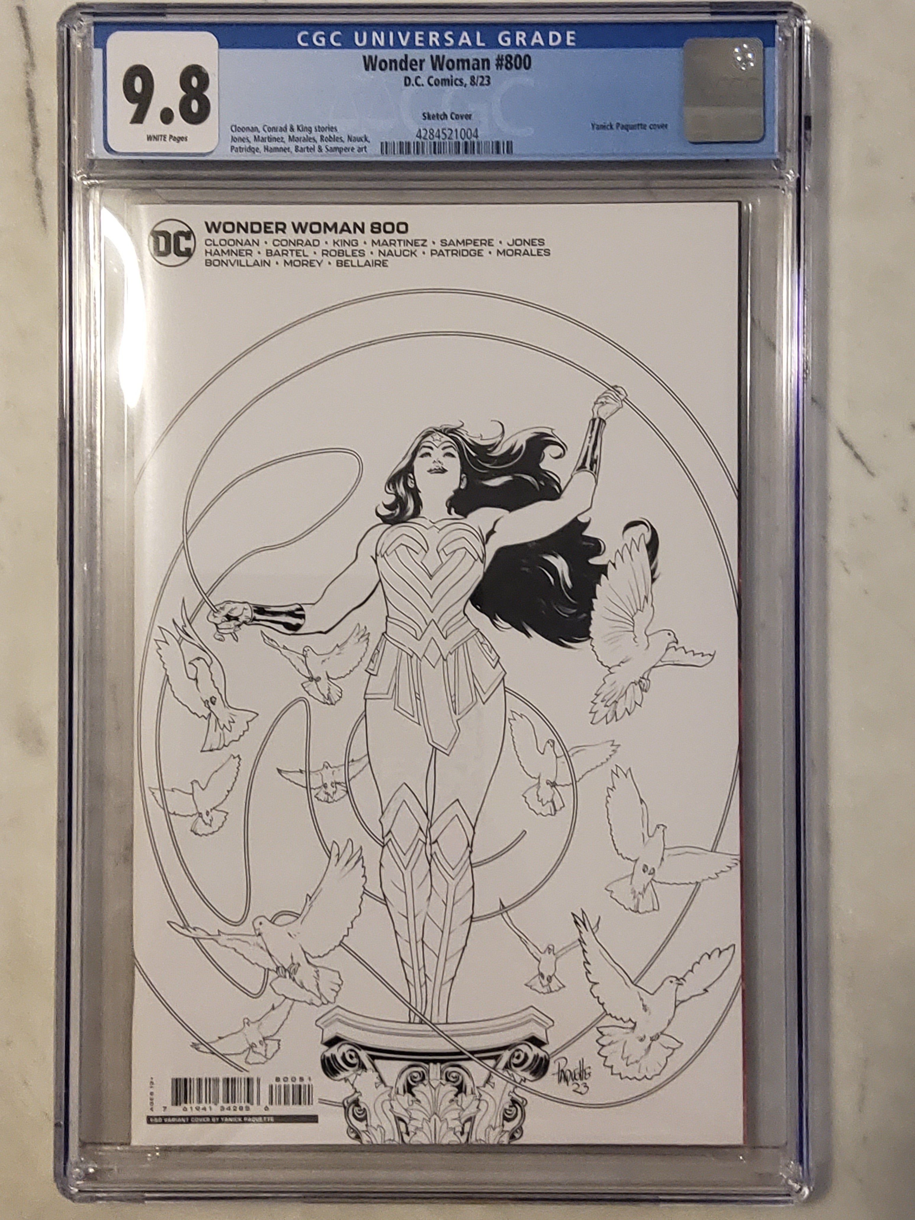Wonder Woman #800 | CGC 9.8  | 1st Trinity | 1:50 Yanick Sketch Variant