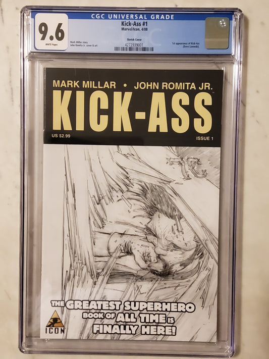 Kick-Ass #1 | CGC 9.6  | Modern Age | 1st Appearance Of Kick-Ass | 1:50 Sketch Variant