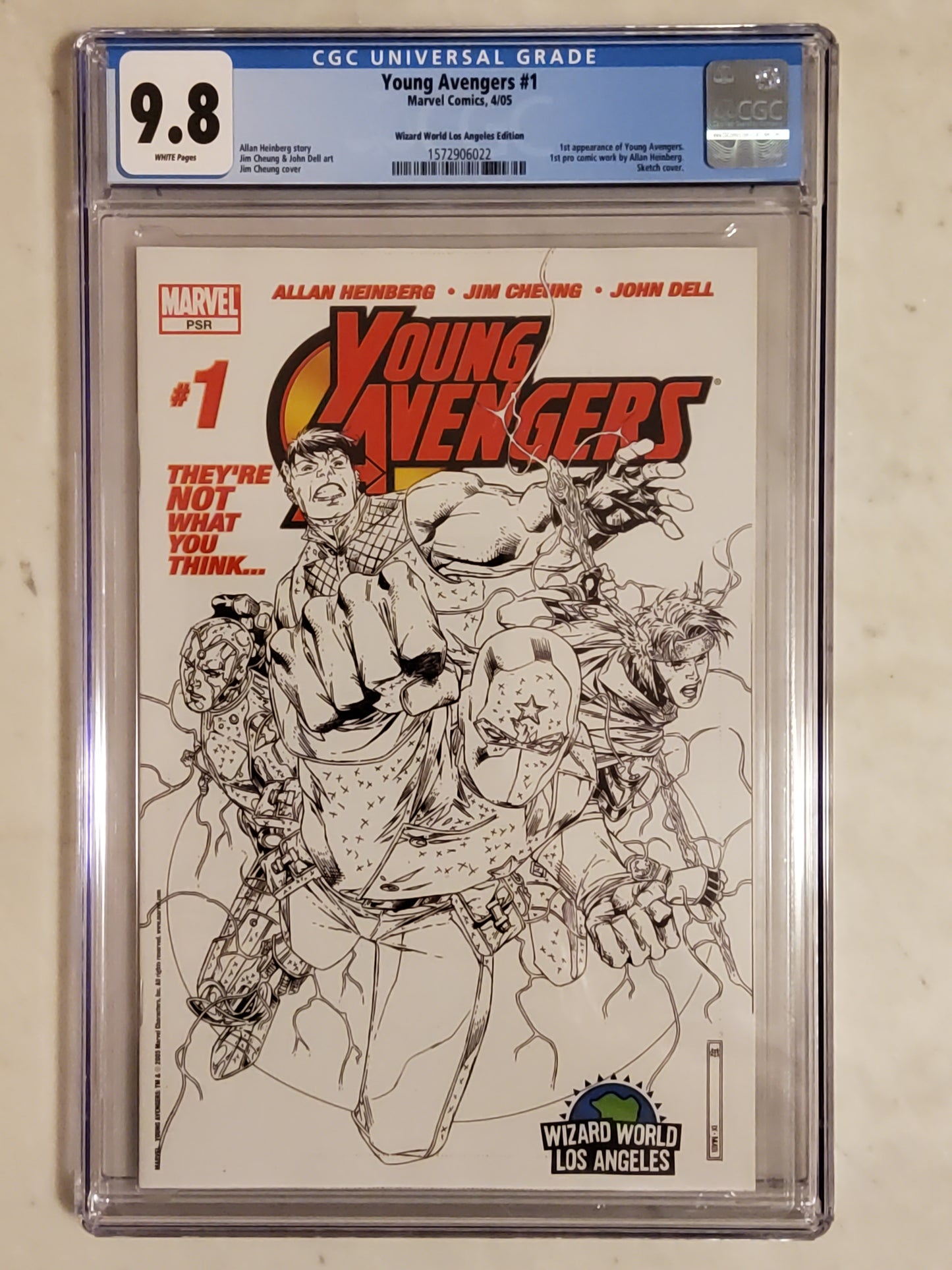 Young Avengers #1 | CGC 9.8  | Modern Age | 1st Appearance Of Kate Bishop, Young Avengers & Others | Wizard World Sketch Variant