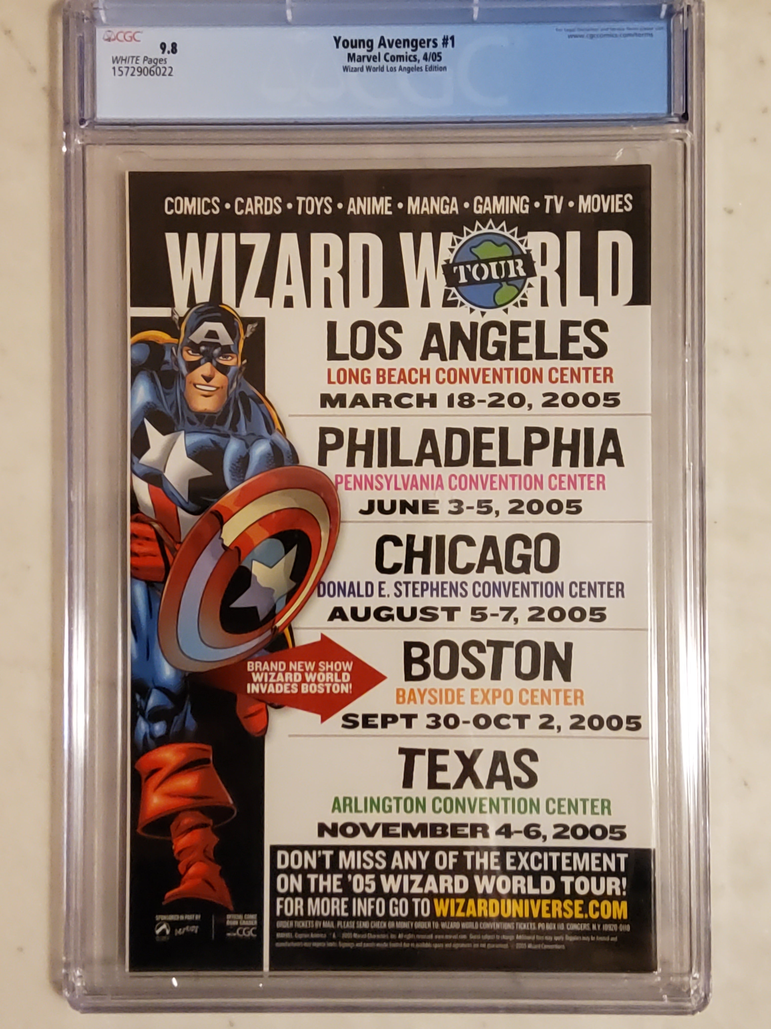 Young Avengers #1 | CGC 9.8  | 1st Kate Bishop, Young Avengers & Others | Wizard World Sketch Variant