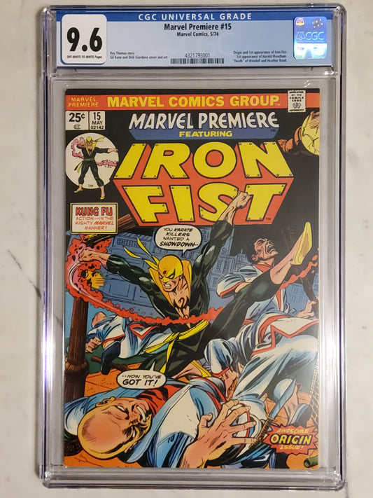 Marvel Premiere #15 | CGC 9.6  | 1st Iron Fist (Danny Rand)