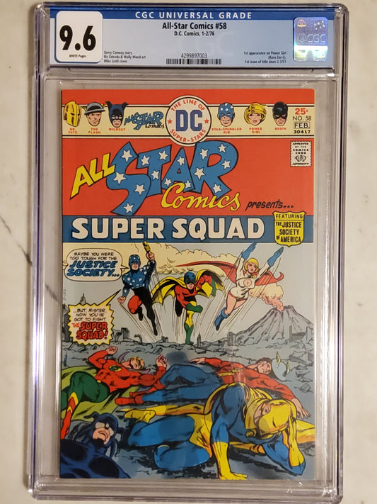 All-Star Comics #58 | CGC 9.6  | Bronze Age | 1st Appearance Of Power Girl