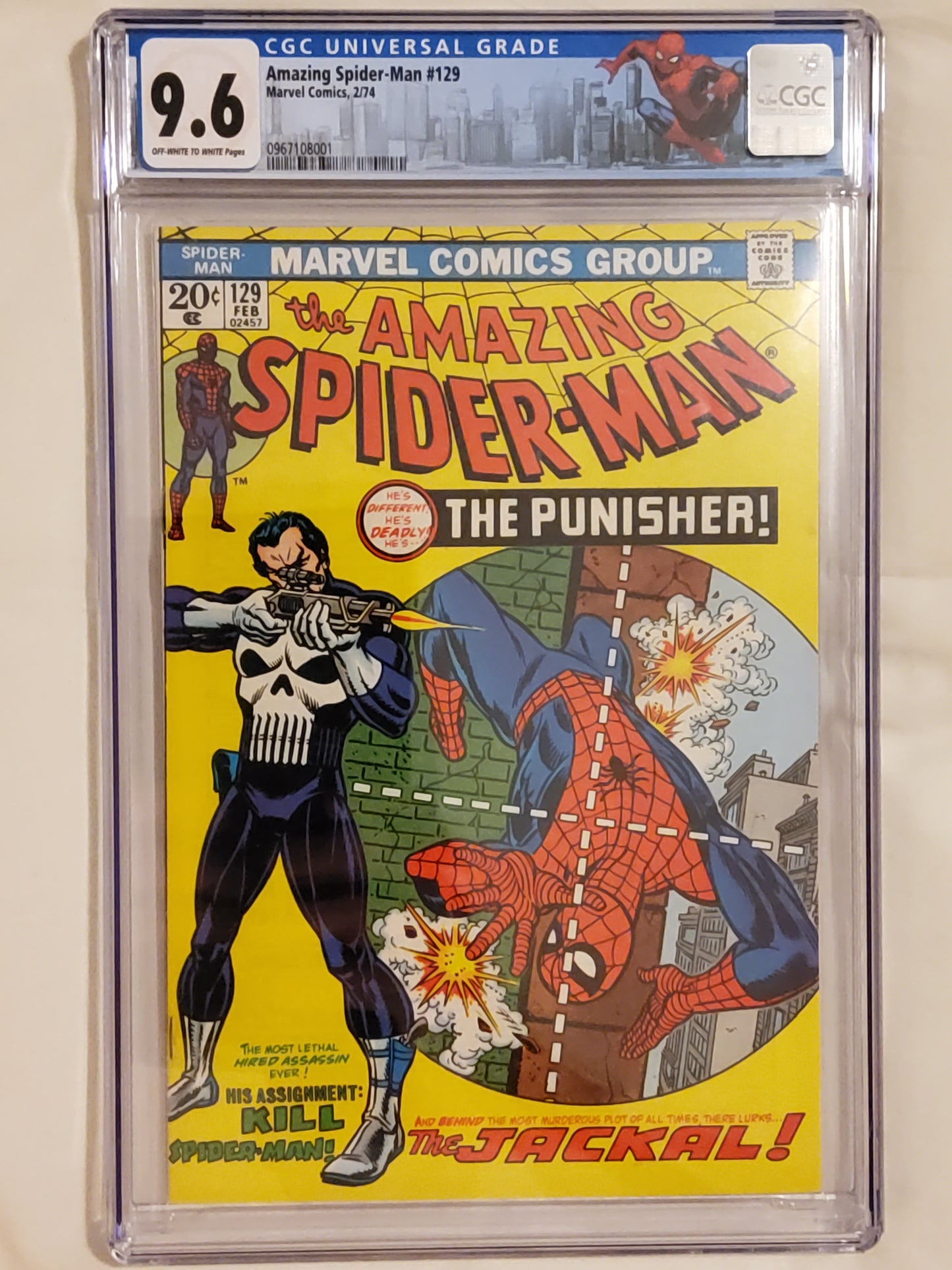 Amazing Spider-Man #129 | CGC 9.6  | Bronze Age | 1st Appearance Of The Punisher | Custom Label