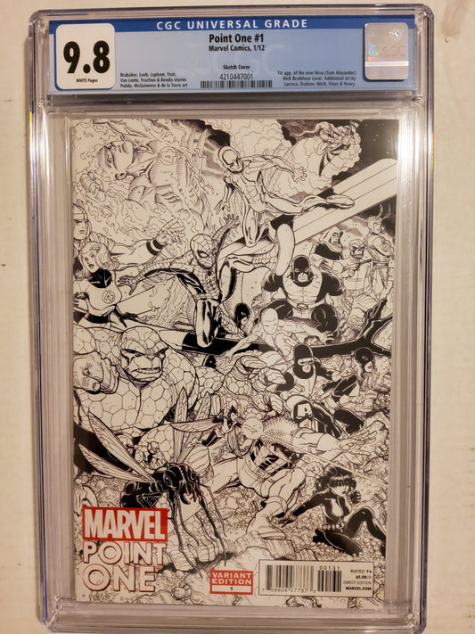 Marvel Now! Point One #1 | 1:100 Bradshaw Sketch Variant | CGC 9.8 | 1st App Sam (Nova 2) Alexander