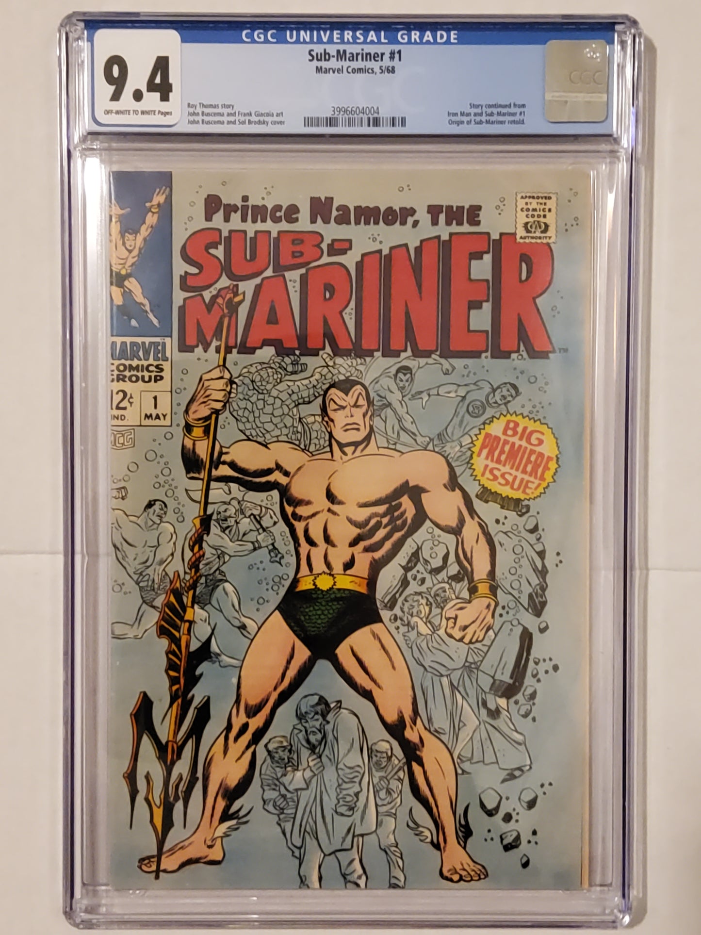 Sub-Mariner #1 | CGC 9.4  Marvel Comics