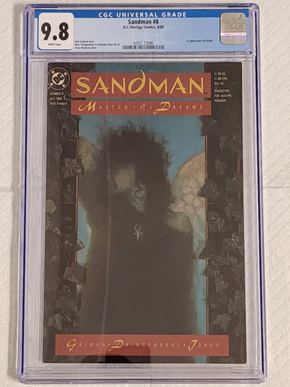 Sandman #8 | CGC 9.8 NM/MT | 1st Appearance of Death, Sister of Morpheus | Neal Gaiman