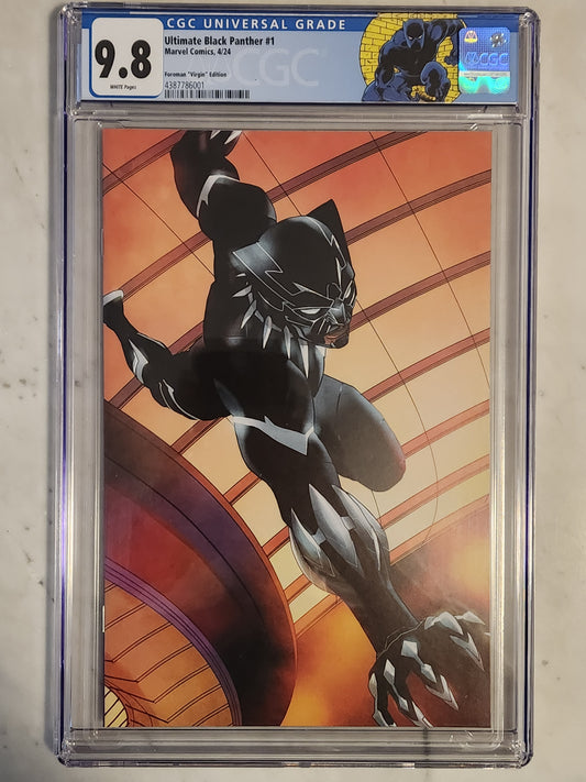 Ultimate Black Panther #1 | CGC 9.8 NM/MT | Foreman Virgin Cover Variant | Custom Label