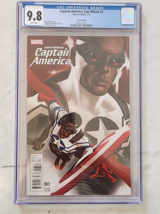 Sam Wilson: Captain America #3 | CGC 9.8  | 1st Joaquin (Falcon 2) Torres | 1:25 Epting Variant