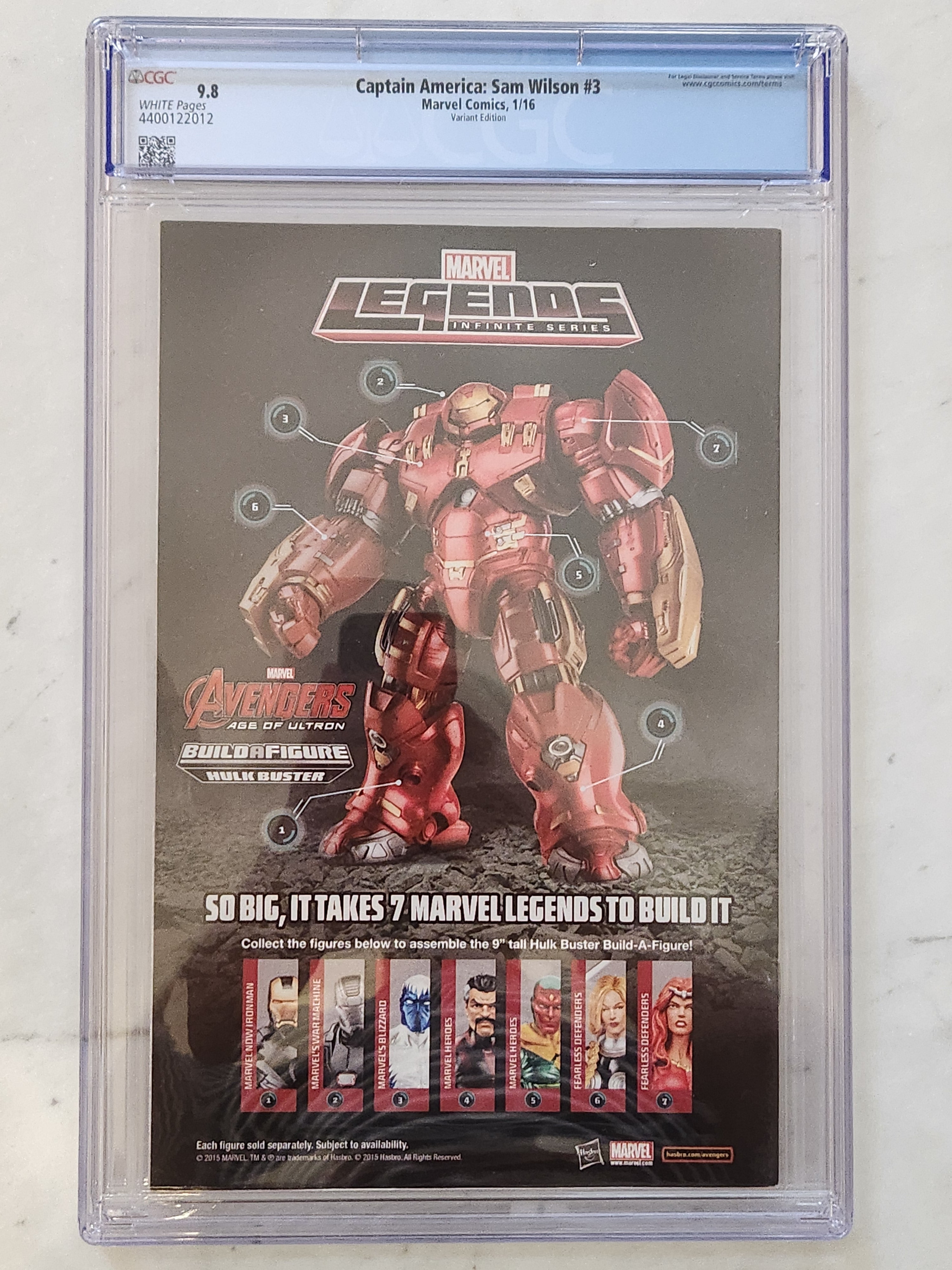 Sam Wilson: Captain America #3 | CGC 9.8  | 1st Joaquin (Falcon 2) Torres | 1:25 Epting Variant