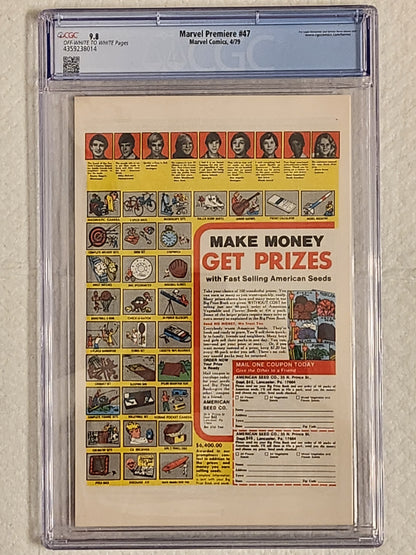 Marvel Premiere #47 | CGC 9.8  | Bronze Age | 1st Appearance Of Cassie Lang & Scott Lang as Ant-Man (Copy)