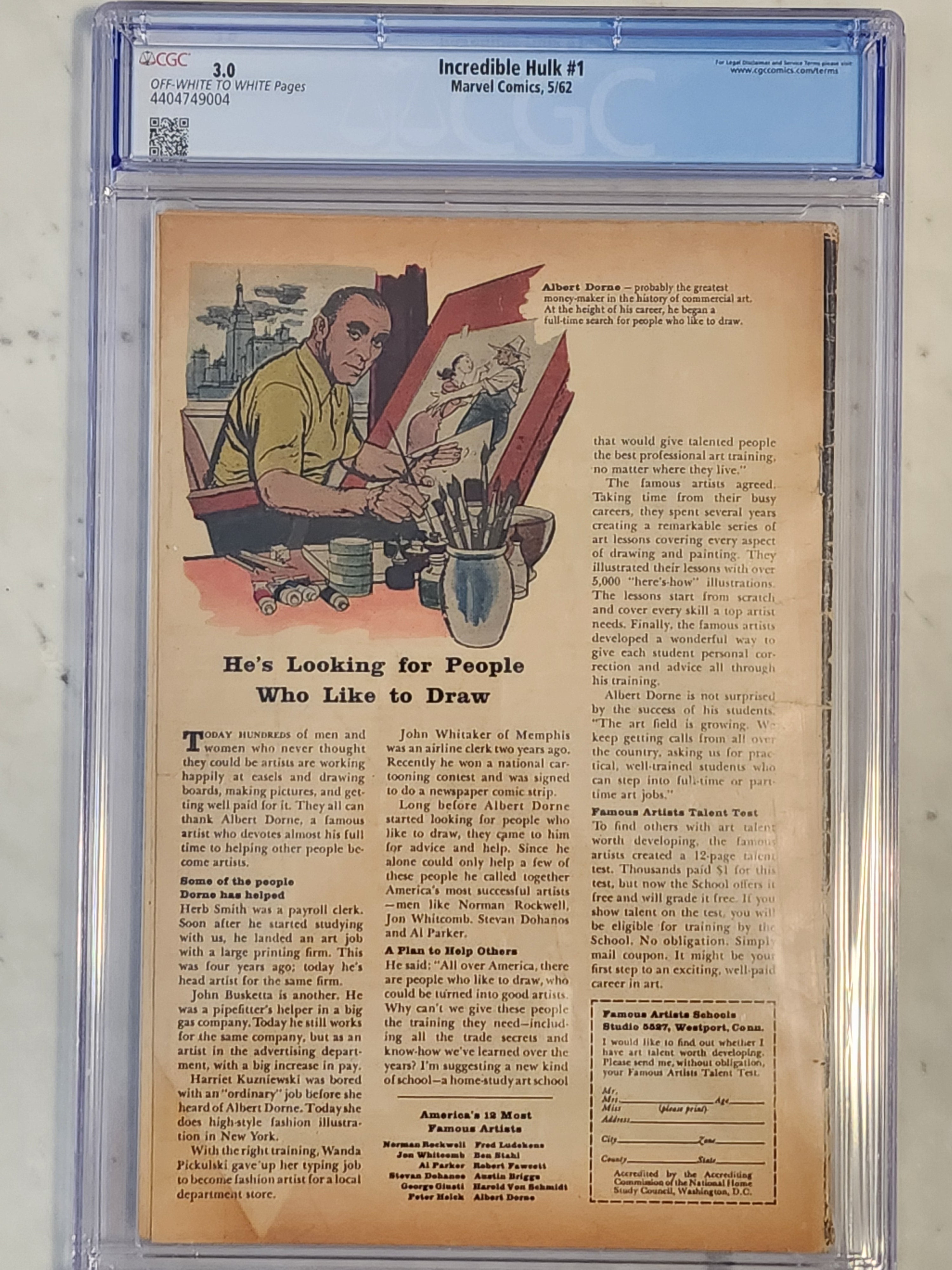 Hulk #1 | CGC 3.0  | 1st The Hulk