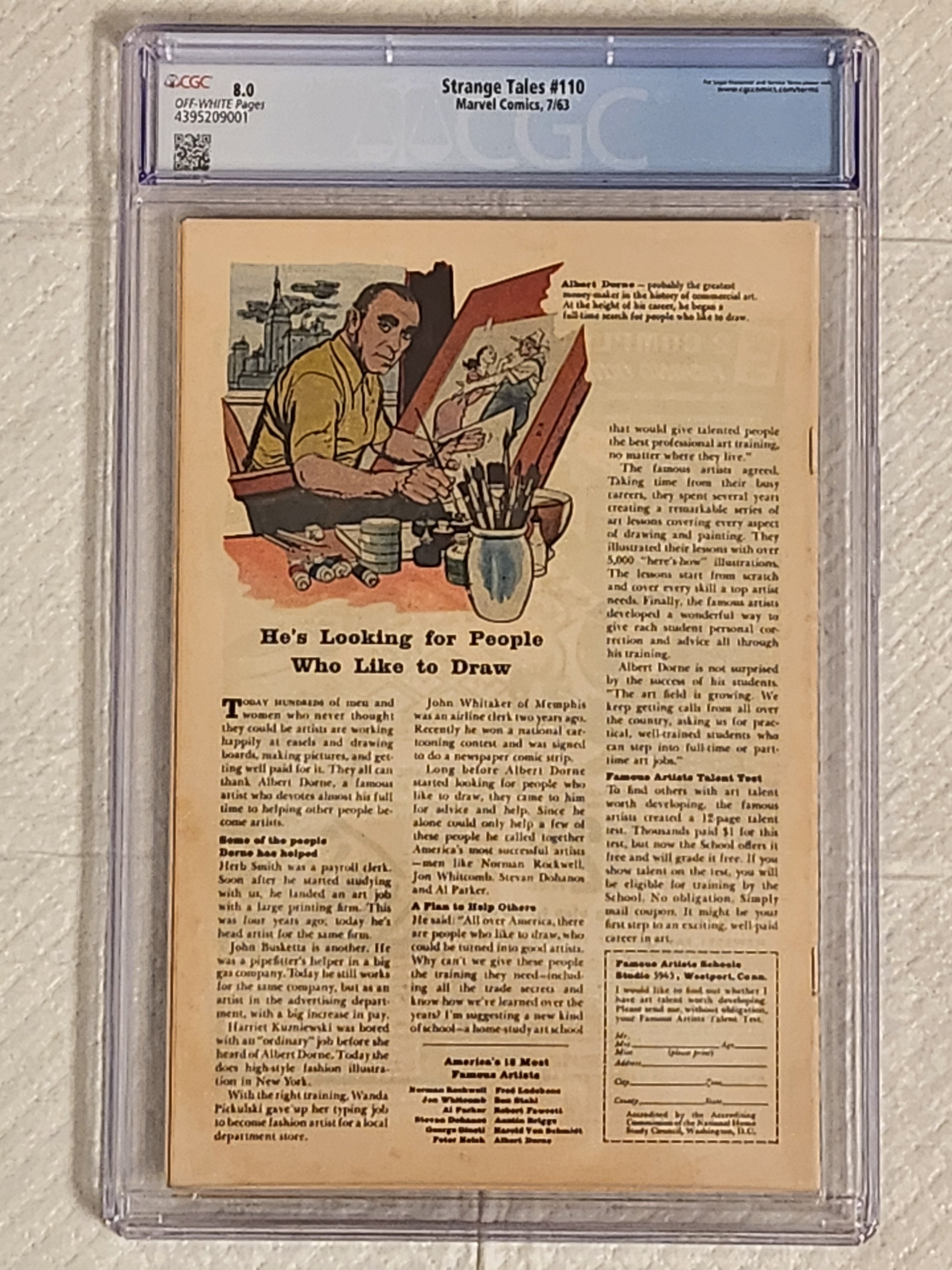 Strange Tales #110 | CGC 8.0  | 1st Dr. Strange