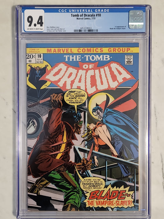 Tomb of Dracula #10 | CGC 9.4  | 1st Blade, Vampire Slayer