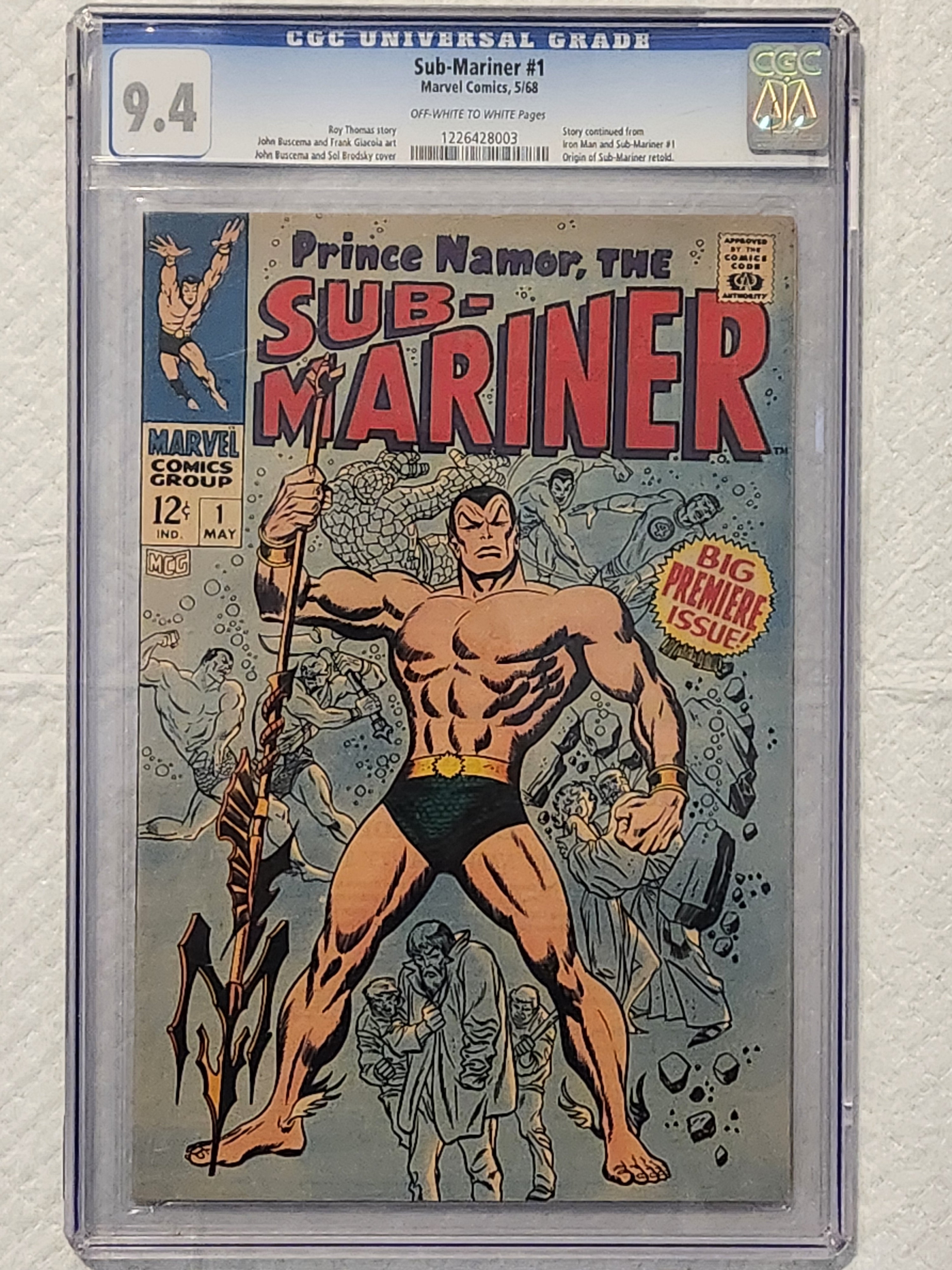 Sub-Mariner #1 | CGC 9.4  Marvel Comics