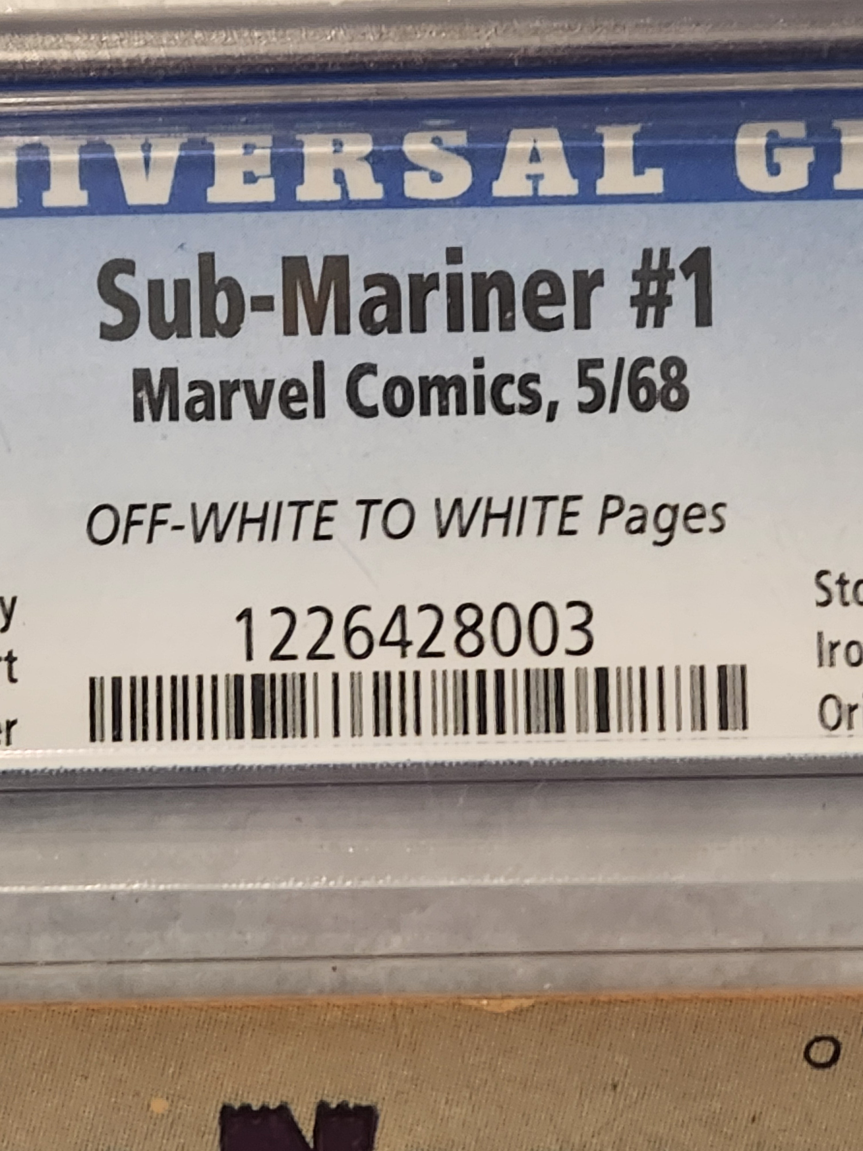 Sub-Mariner #1 | CGC 9.4  Marvel Comics