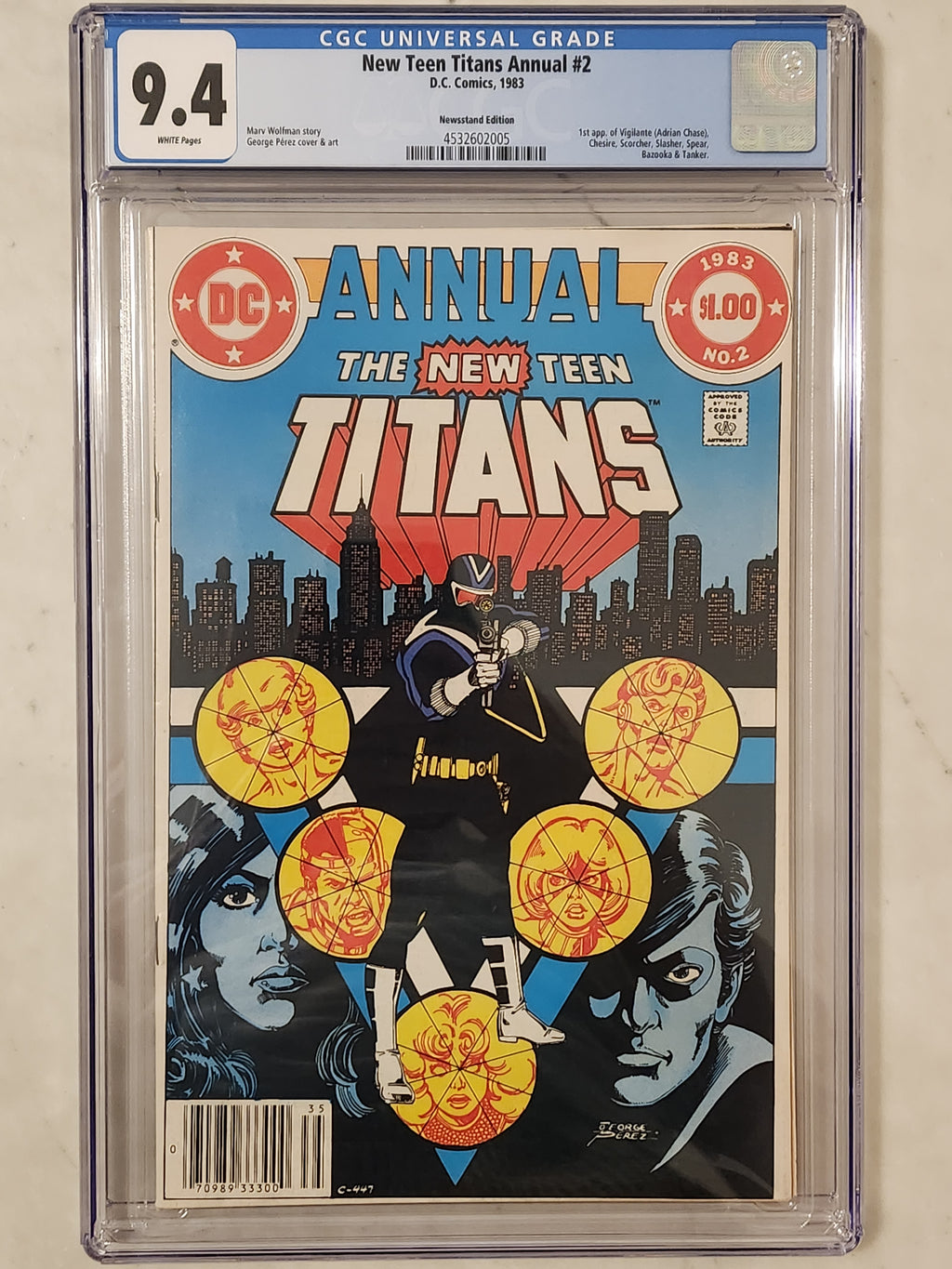 New Teen Titans Annual #2 |  9.4 NM | 1st App Vigilante