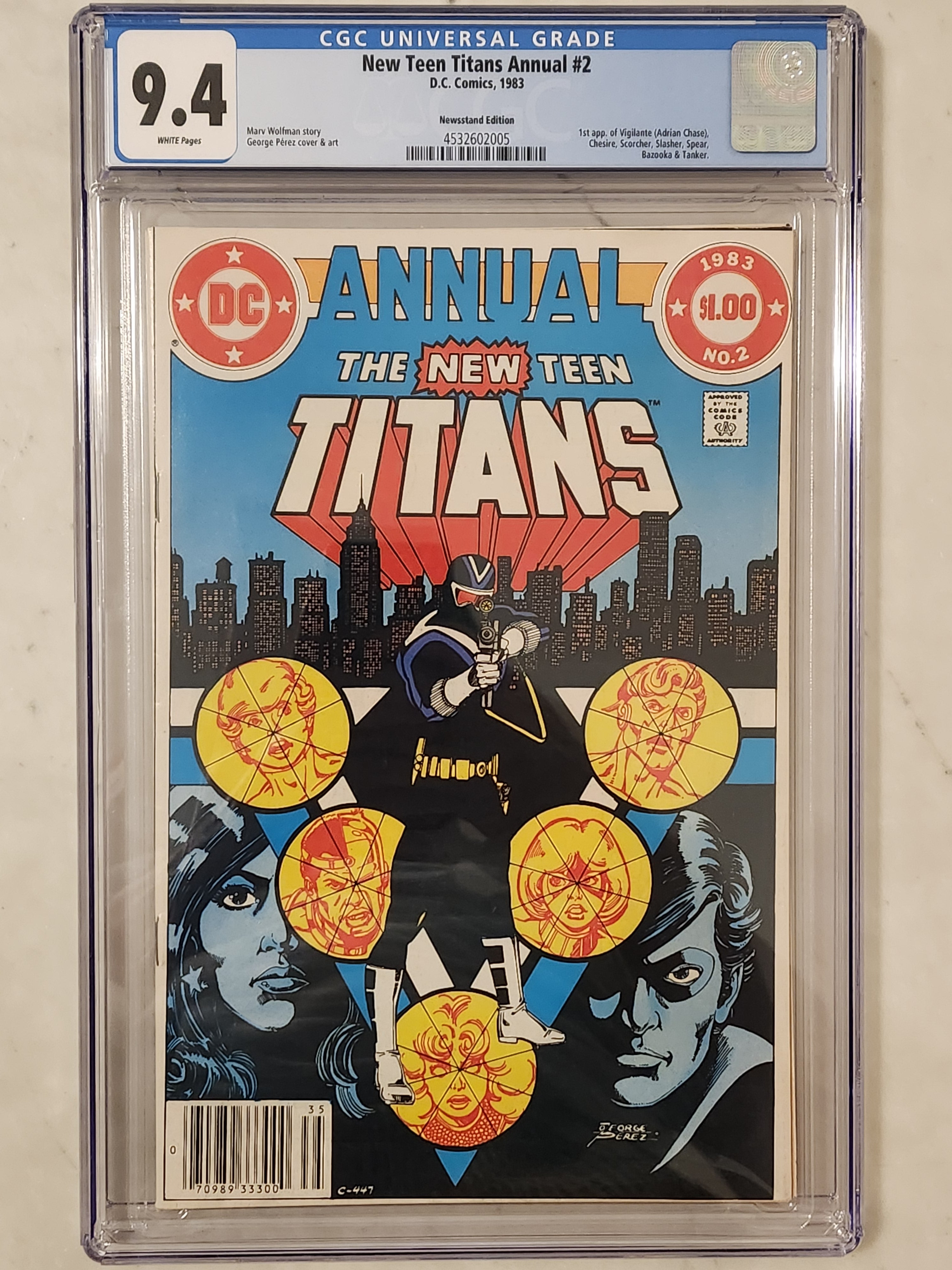 New Teen Titans Annual #2 |  9.4 NM | 1st App Vigilante