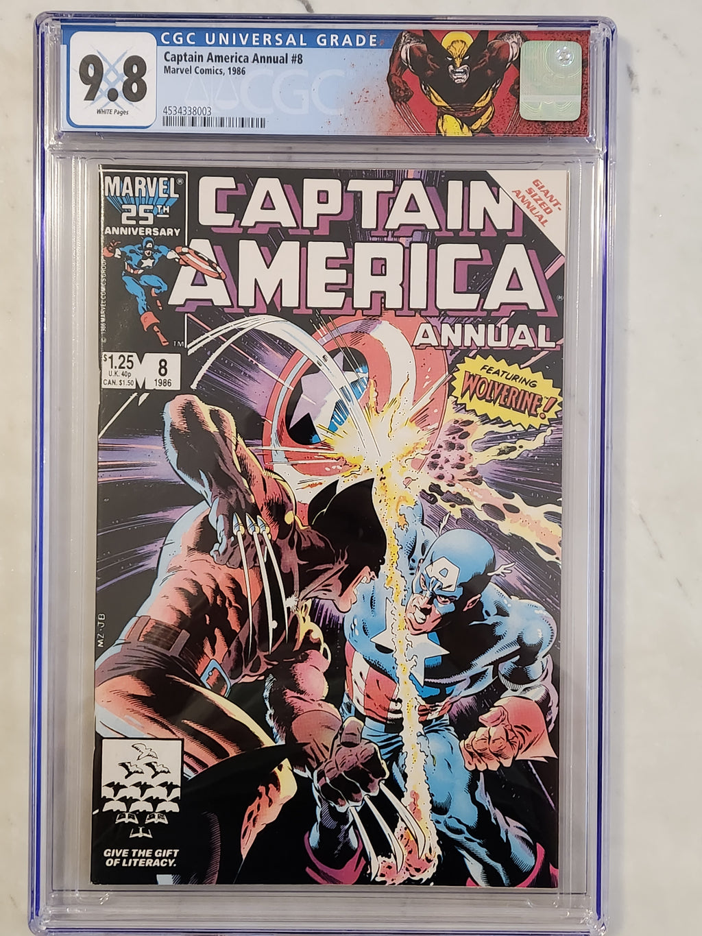 Captain America Annual #8 | CGC 9.8 NM/MT | Classic Zeck Wolverine Cover