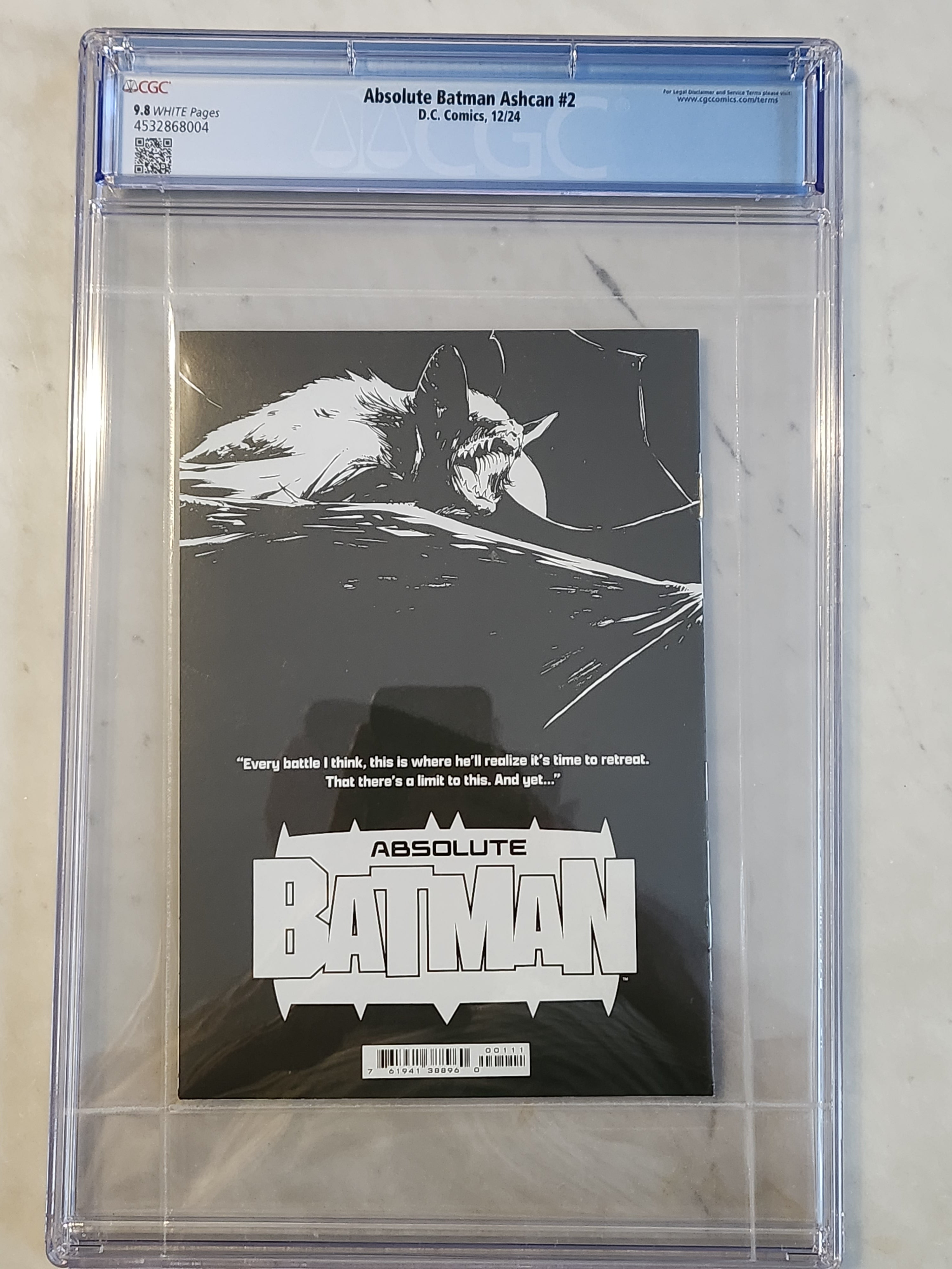 Absolute Batman Ashcan NYCC Exclusive #2 | CGC 9.8 NM/MT