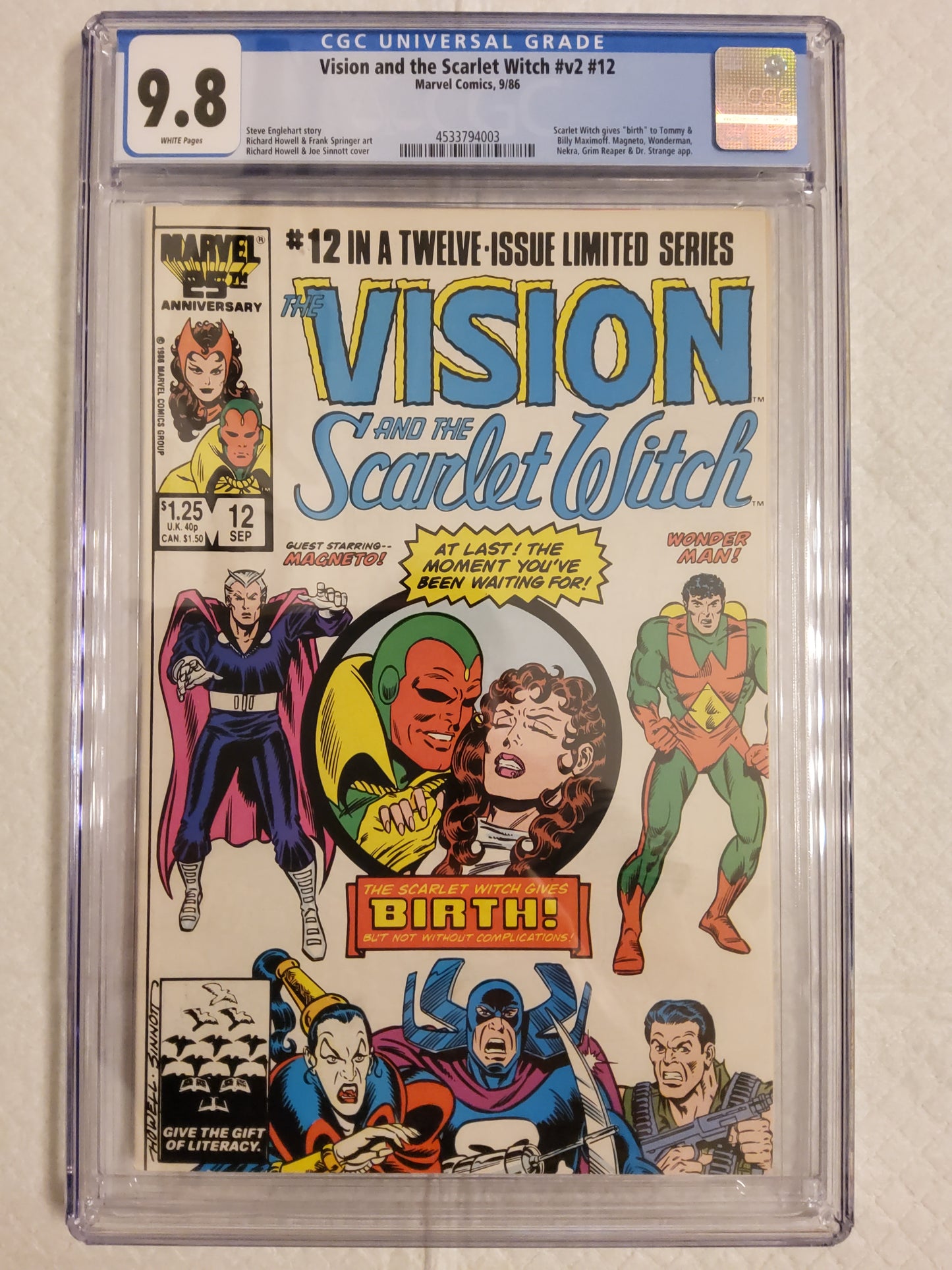 Vision and the Scarlet Witch #12 | CGC 9.8 NM/MT | 1st App Wiccan & Speed (Billy & Tommy)