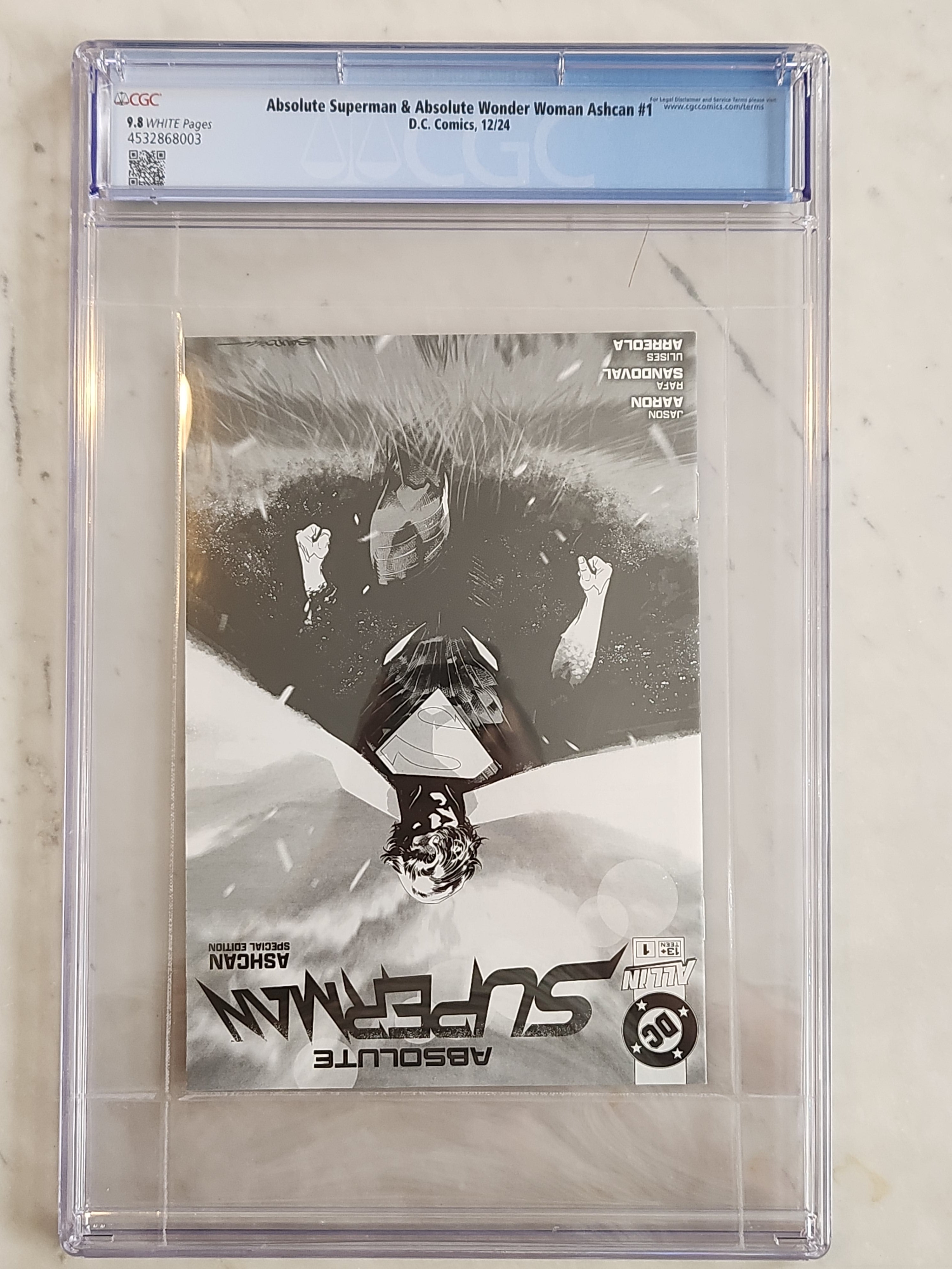 Absolute Superman & Absolute Wonder Woman Ashcan NYCC Exclusive #1 | CGC 9.8 NM/MT