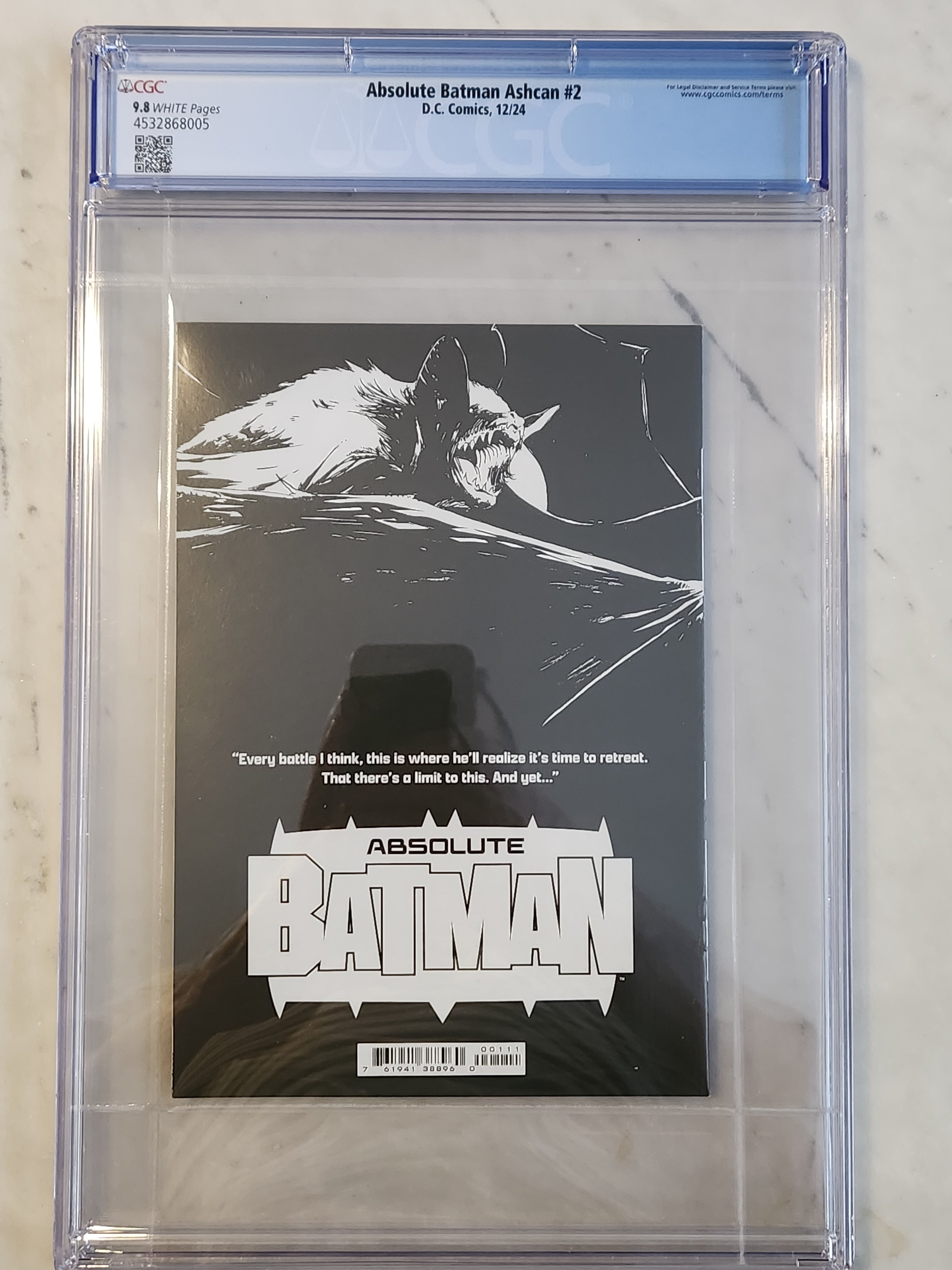 Absolute Batman Ashcan NYCC Exclusive #2 | CGC 9.8 NM/MT