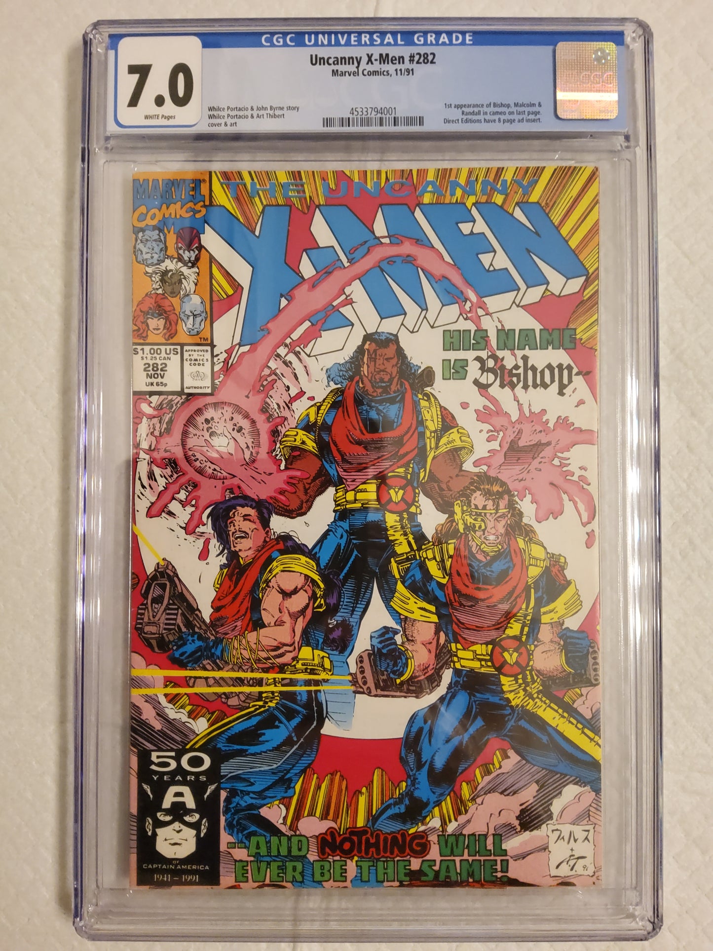 Uncanny X-Men #282 | CGC 7.0 F/VF | 1st Bishop