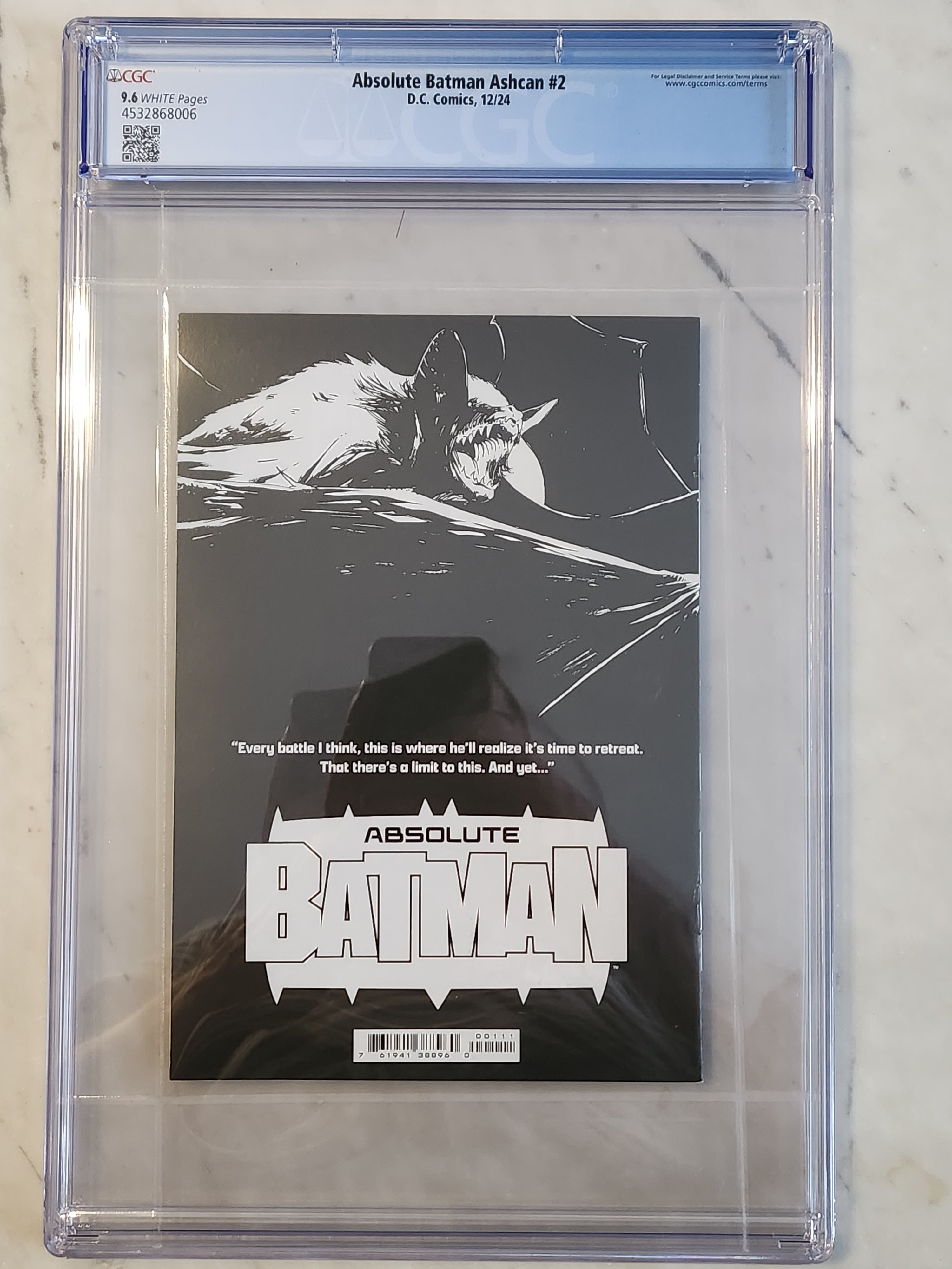 Absolute Batman Ashcan NYCC Exclusive #2 | CGC 9.6 NM+