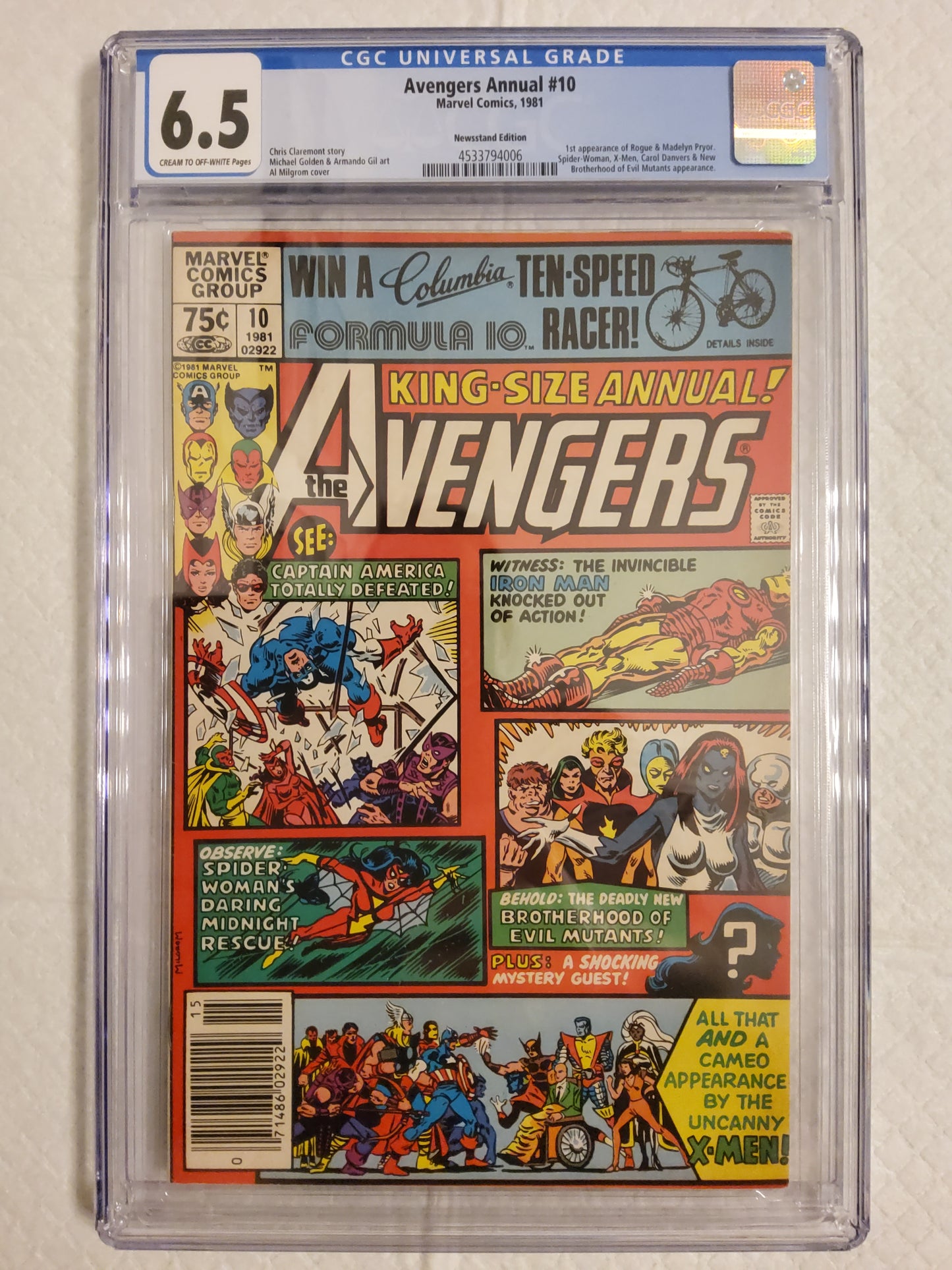 Avengers Annual #10 | CGC 6.5 F+ | 1st Rogue