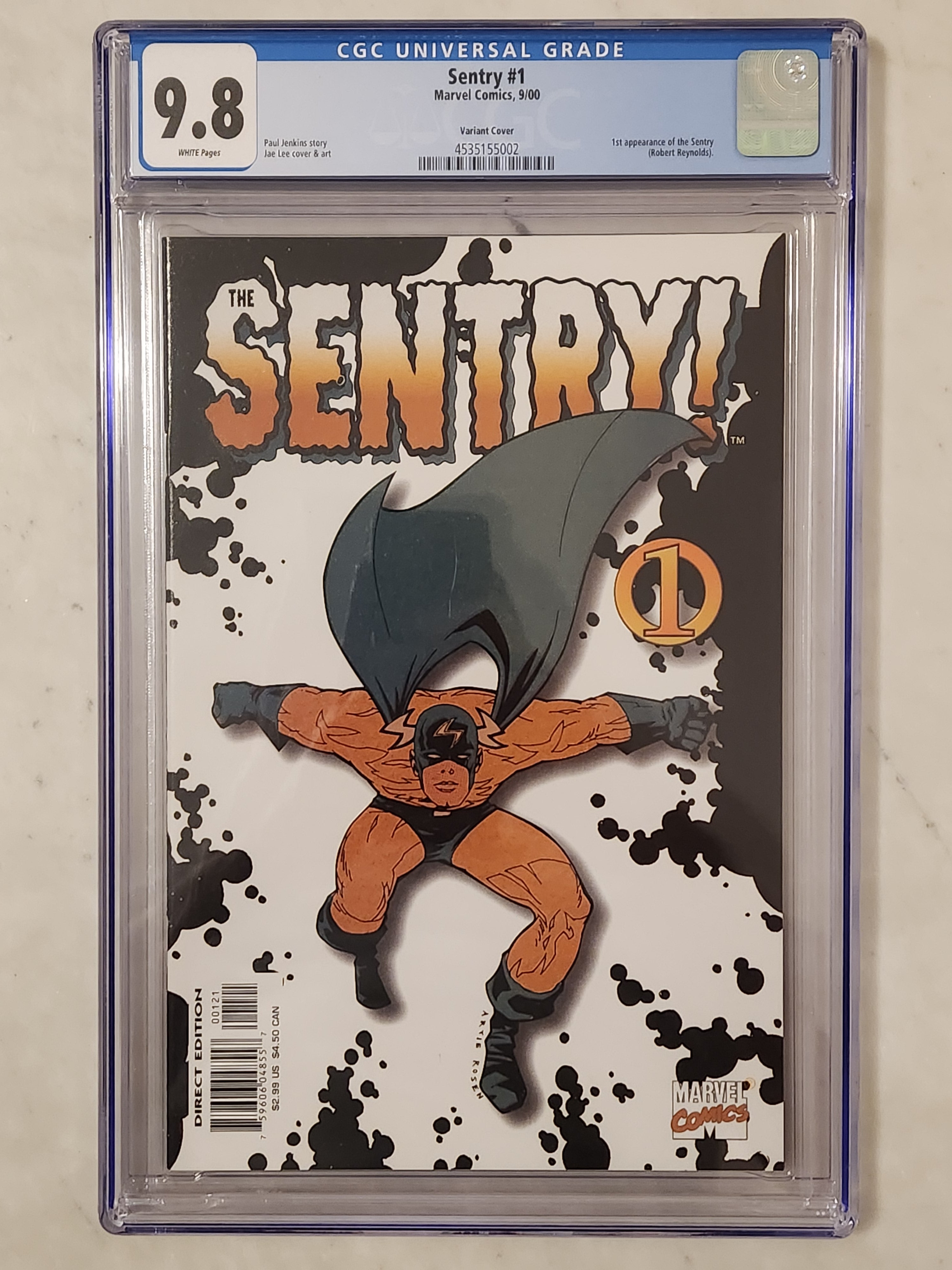 Sentry (Rosen 1:15 Variant) #1 |  9.8 NM/MT | 1st App Sentry & The Void