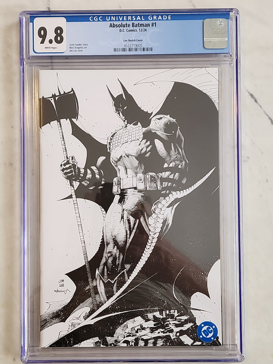 Absolute Batman #1 | CGC 9.8 NM/MT | 1:100 Jim Lee Sketch Cover