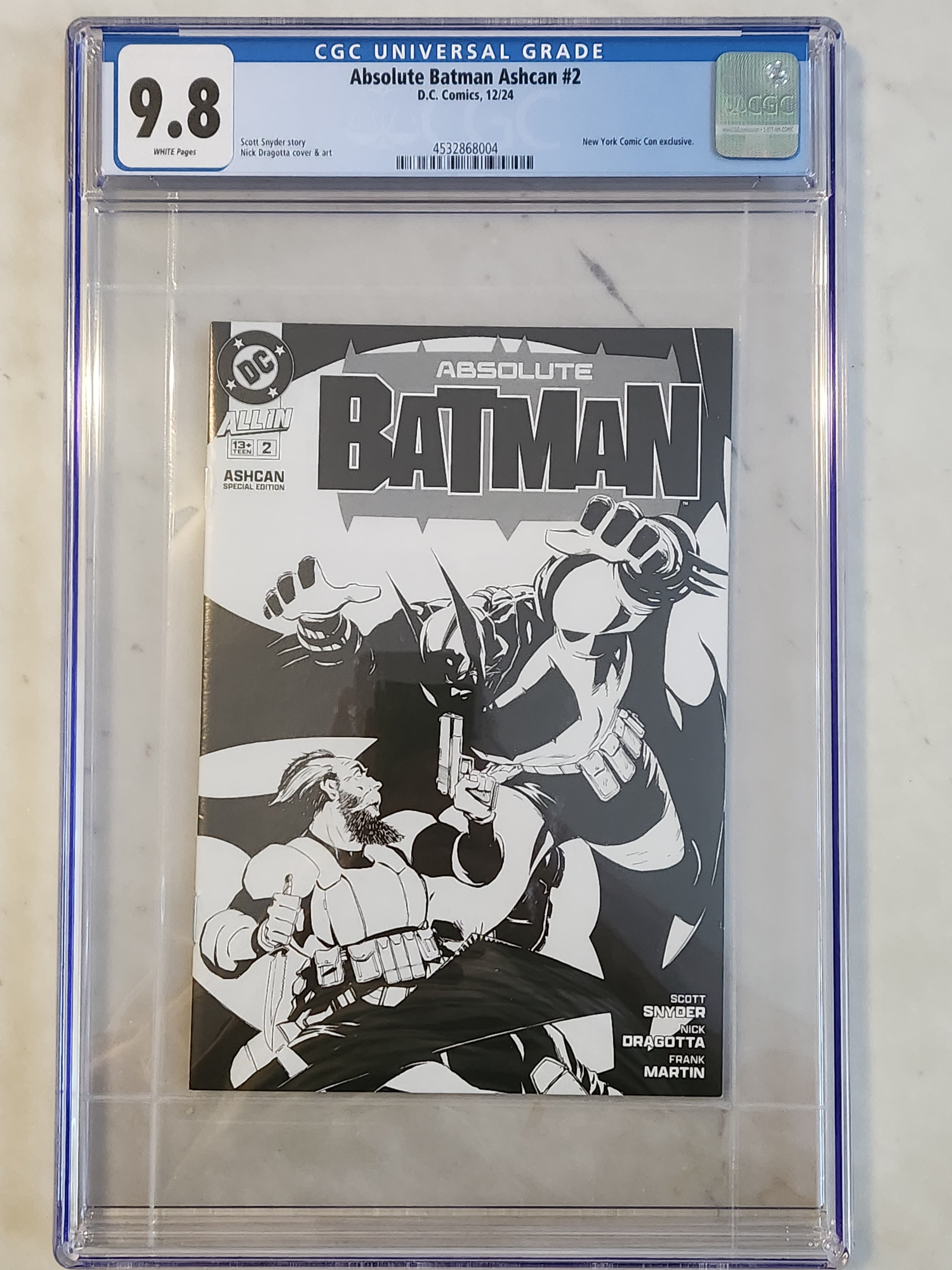 Absolute Batman Ashcan NYCC Exclusive #2 | CGC 9.8 NM/MT