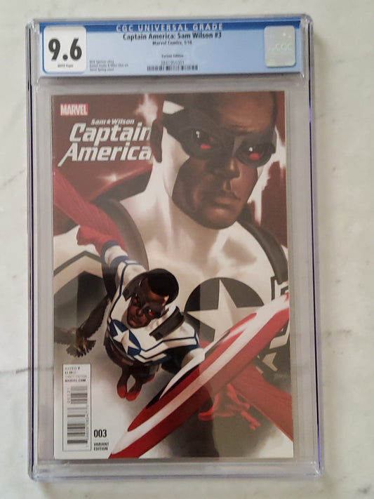 Sam Wilson: Captain America #3 | CGC 9.6  | 1st Appearance Of Joaquin (Falcon 2) Torres | 1:25 Epting Variant