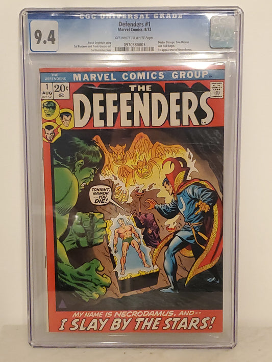 Defenders #1 | CGC 9.4  | Bronze Age Marvel Comics