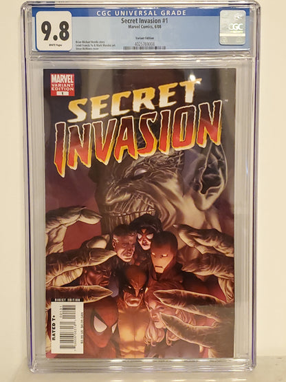 Secret Invasion #1 | CGC 9.8  | Modern Age Marvel Comics | 1:10 McNiven Variant