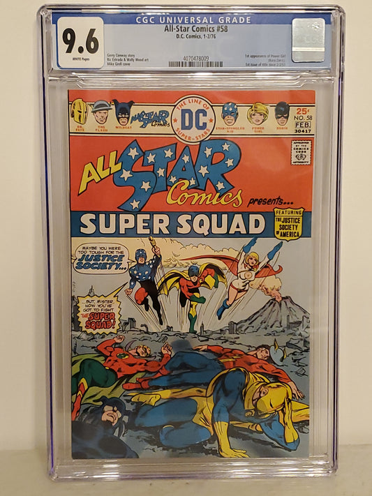 All-Star Comics #58 | CGC 9.6  | Bronze Age | 1st Appearance Of Power Girl